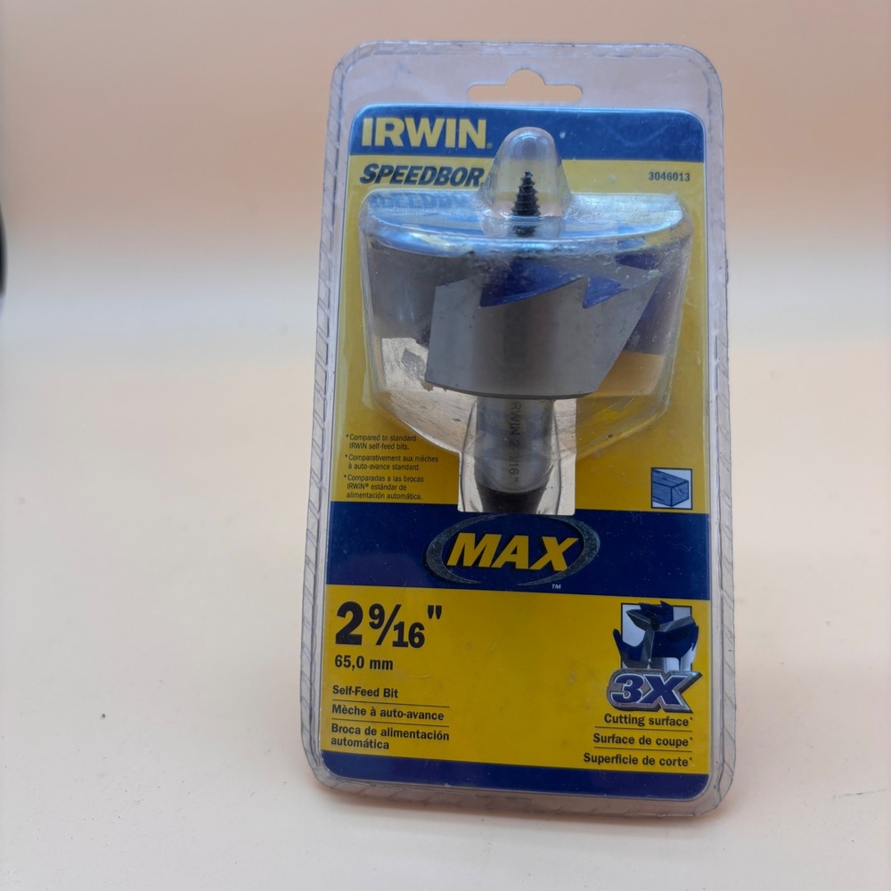 Irwin Speedbor MAX 2-9/16" Self-Feed Wood Drill Bit 3046013 NEW